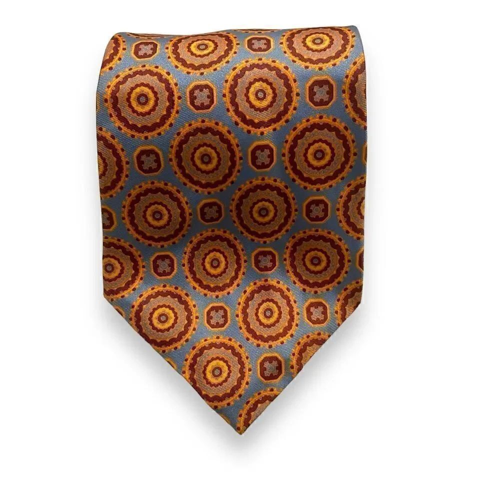 Vintage Carnival de Paris Medallion Pattern Tie